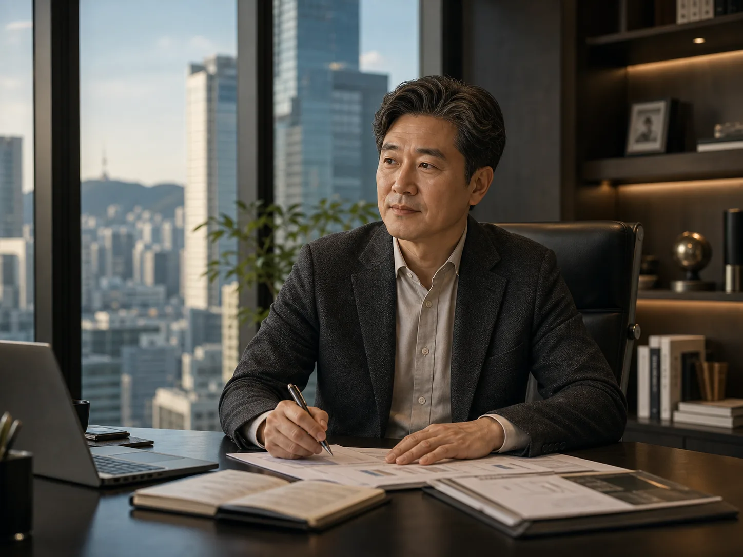 CEO플랜 컨설팅을 상징하는 한국 비즈니스 현장